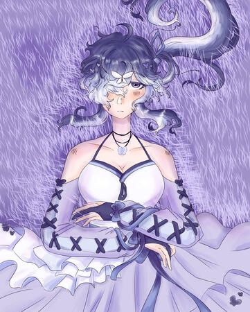 halfbody / rendered / simple bg