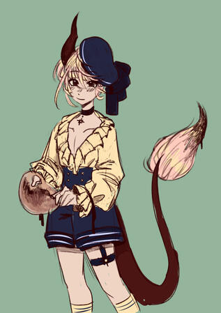 halfbody / colored sketch / no bg